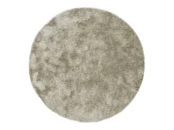 Tapete interior redondo - shaggy liso - piedra - diam.120 cm - ROMA