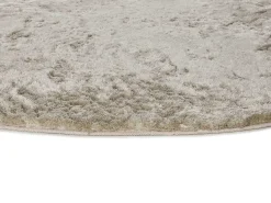 Tapete interior redondo - shaggy liso - piedra - diam.120 cm - ROMA