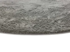 Tapete interior redondo - shaggy liso - antracita - diam.120 cm - ROMA