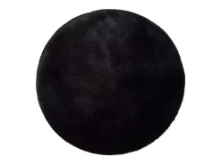 Tapete interior redondo - shaggy liso - negro - diam.120 cm - FOX