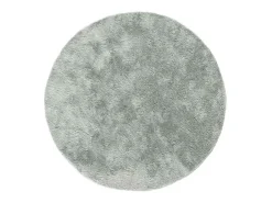 Tapete interior redondo - shaggy liso - plata - diam.120 cm - ROMA