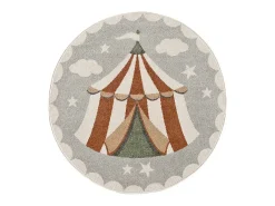 Tapete interior redondo - infantil circo - gris - diam.120 cm - BEATS