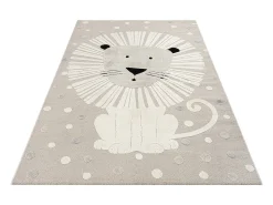 Tapete Jungle Kids Quarto Infantil 3D Resistente - Bege - 200x290 cm