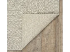Tapete Kansas Exterior Interior Estilo Juta Resistente Intempéries lisa - Creme - 120 x 170 cm