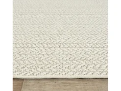 Tapete Kansas Exterior Interior Estilo Juta Resistente Intempéries lisa - Creme - 140 x 200 cm