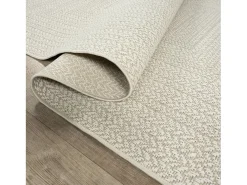Tapete Kansas Exterior Interior Estilo Juta Resistente Intempéries lisa - Creme - 200 x 290 cm