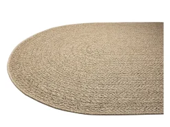Tapete Kansas Exterior Interior Estilo Juta Resistente Intempéries lisa - Natureza - 140 x 200, Oval