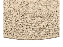 Tapete Kansas Exterior Interior Estilo Juta Resistente Intempéries - Natureza - 160 cm, Redondo