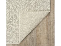 Tapete Kansas Exterior Interior Estilo Juta Resistente Intempéries - Creme - 120 x 170 cm