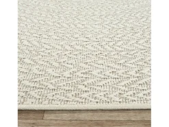 Tapete Kansas Exterior Interior Estilo Juta Resistente Intempéries - Creme - 120 cm, Redondo