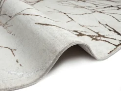 Tapete Mila Brilhante Natural, Creme, 200 cm, redondo