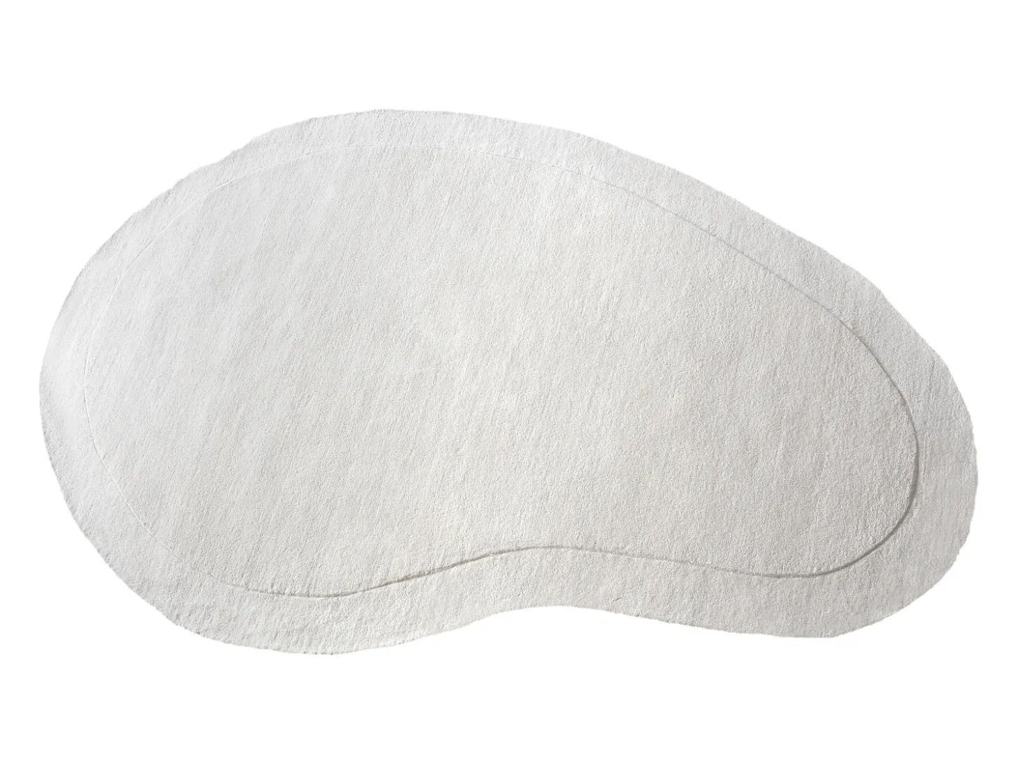 Tapete orgânico 100% lã feito à mão 150 x 200 cm, 2200 g/m2, cor creme - WILLOW