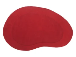 Tapete orgânico 100% lã tufado à mão 160 x 220 cm, Vermelho cereja - 2200g/m², ORUNI
