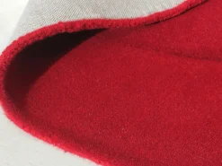 Tapete orgânico 100% lã tufado à mão 160 x 220 cm, Vermelho cereja - 2200g/m², ORUNI