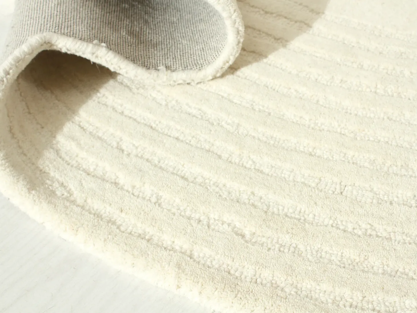 Tapete orgânico 100% lã tufado à mão, 160 x 230 cm, Marfim, 2100g/m², VELIMA