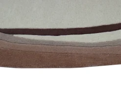Tapete orgânico 100% lã tufado à mão, 160 x 225 cm, Marfim e castanho, 2100g/m², YELINA
