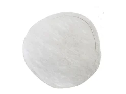 Tapete orgânico redondo 100% lã feito à mão, 200 x 200 cm, 2200 g/m2 cor creme - WILLOW