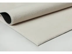 Tapete pele sintética macio lavável - Creme - 120 cm Redondo - COSY