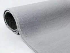 Tapete pele sintética macio lavável - Cinza - 120 cm Redondo - COSY