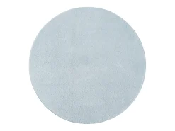 Tapete pelo curto lavável antiderrapante - Azul - 120 cm Redondo - RELAX