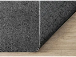 Tapete pelo curto lavável antiderrapante - Antracite - 200 x 280 cm - RELAX