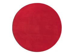 Tapete pelo curto lavável antiderrapante - Vermelho - 200 cm Redondo - RELAX