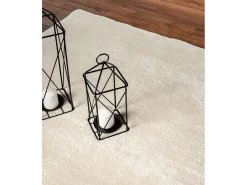 Tapete pelo curto lavável antiderrapante - Beige - 160 x 220 cm - RELAX
