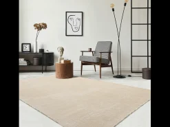 Tapete pelo curto lavável antiderrapante - Beige - 300 x 400 cm - RELAX
