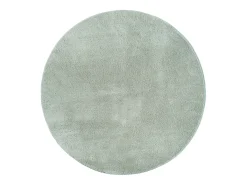 Tapete pelo curto lavável antiderrapante - Verde - 120 cm Redondo - RELAX