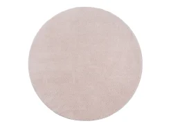 Tapete pelo curto lavável antiderrapante - Rosa - 200 cm Redondo - RELAX