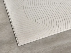 Tapete Rio sala estar antiderrapante arco, Creme, 160 x 220 cm
