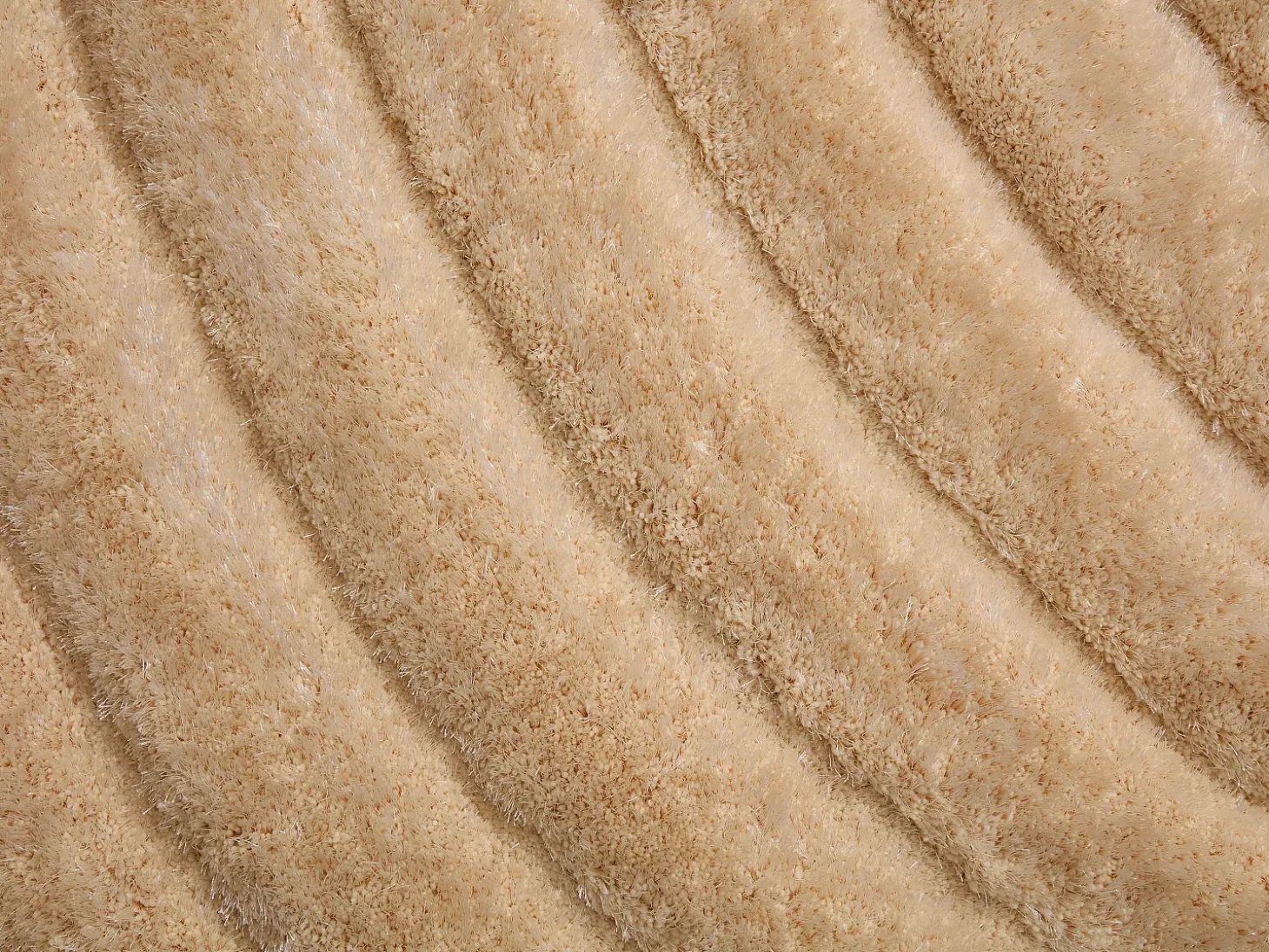 Tapete shaggy com pelo comprido em relevo, 160 x 230 cm, Bege escuro, MERISA