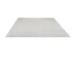 Tapete shaggy de microfibra pelo comprido 120 x 170 cm branco - HARVEY