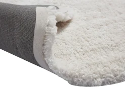 Tapete shaggy de pelo comprido com bordas onduladas, 200 x 290 cm, Branco, NERIDA
