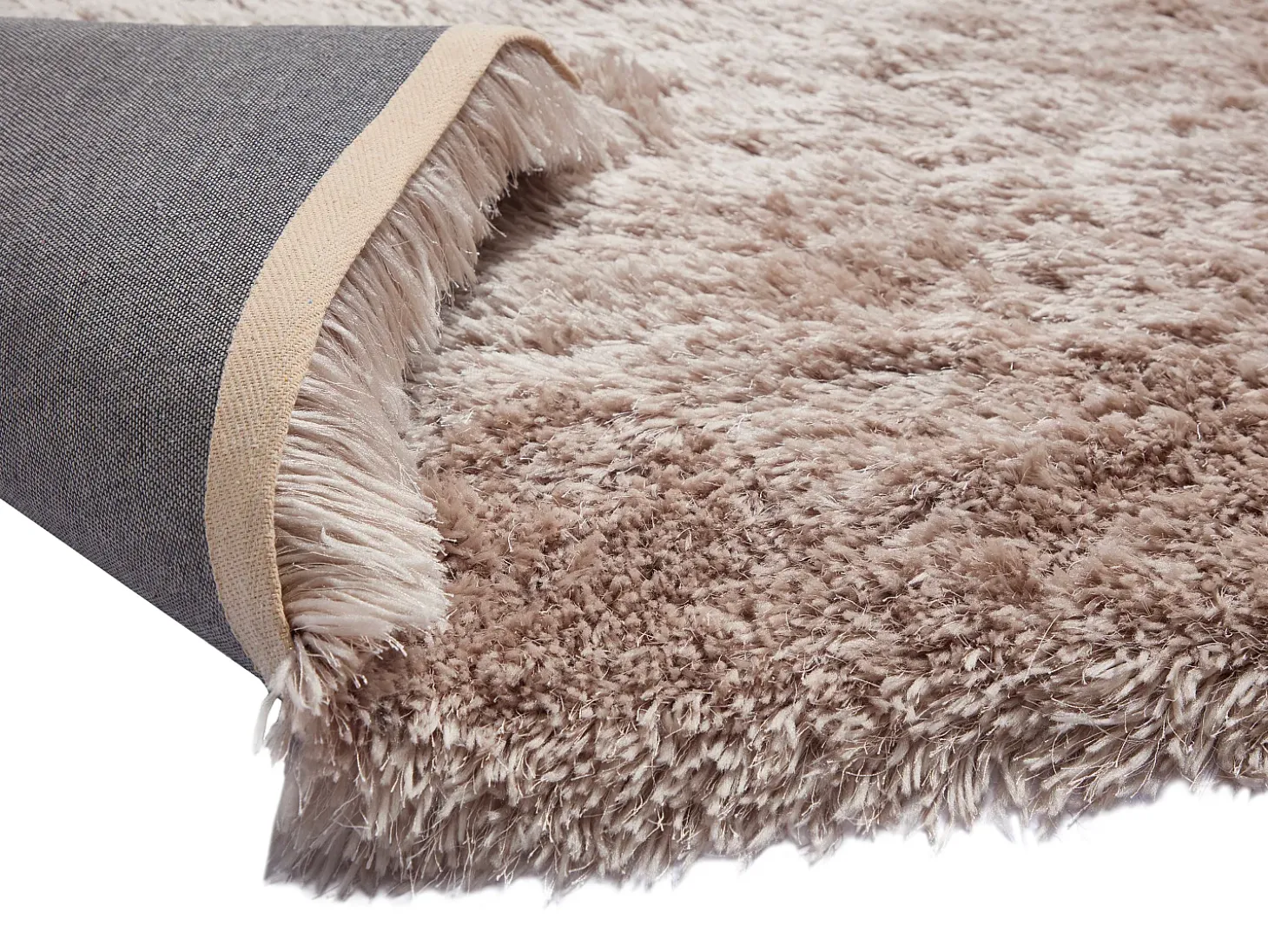 Tapete shaggy de pelo longo -200 x 290 cm - Taupe - ARDELA