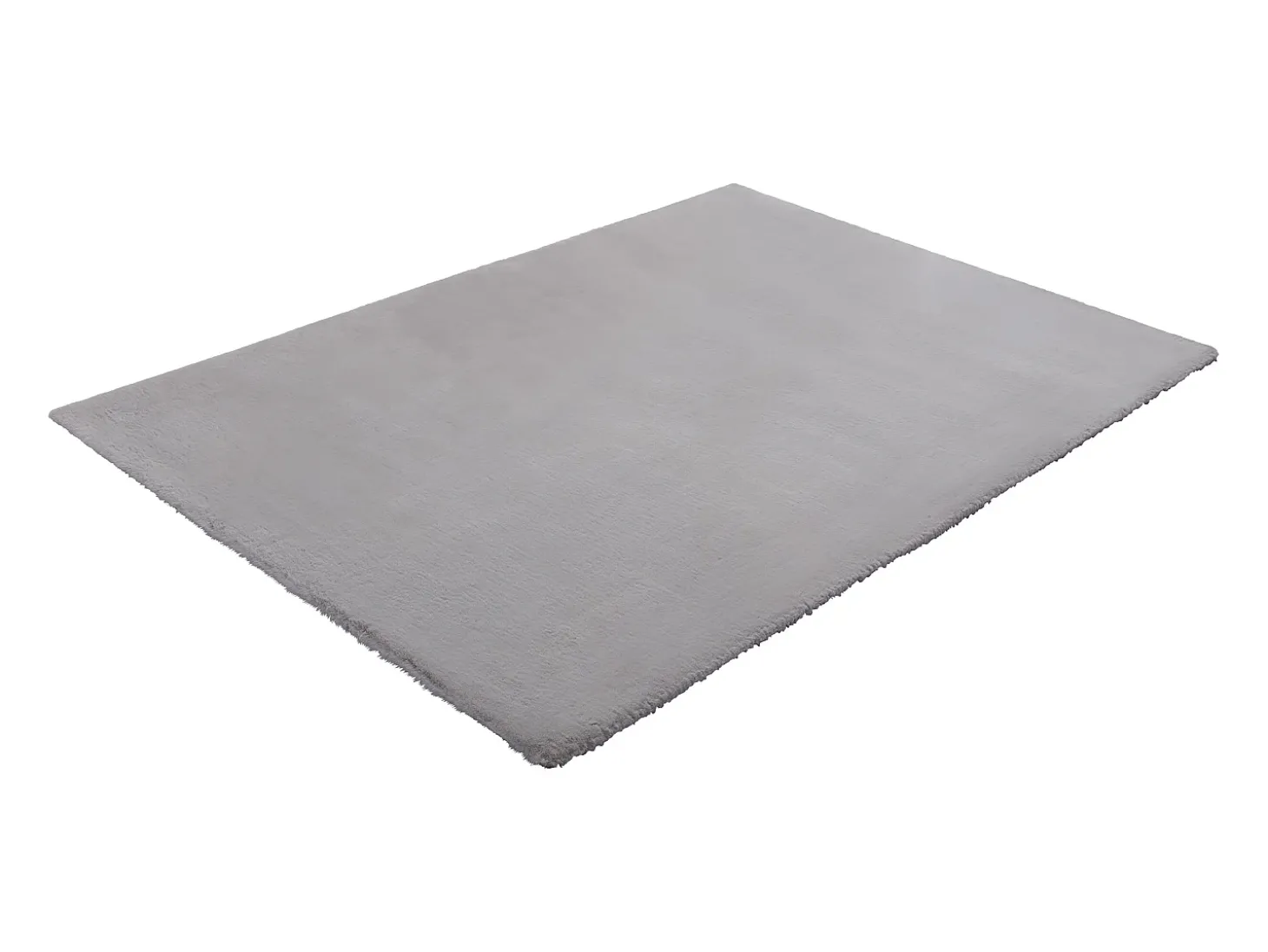 Tapete shaggy de pelo longo efeito pele, 200 x 290 cm, Cinzento, BUNNY
