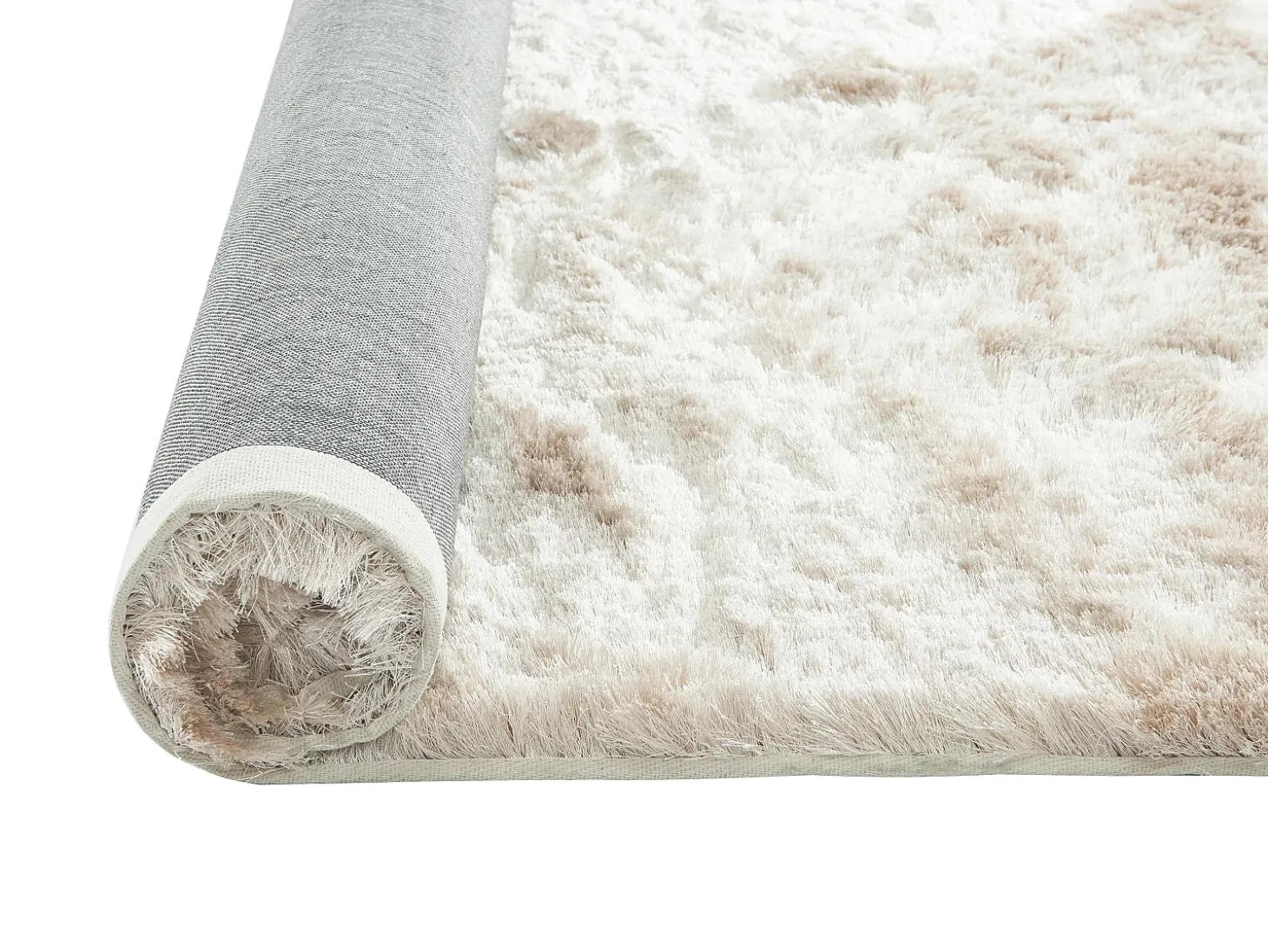 Tapete shaggy de pelos compridos ultramacio 200x290 cm bege - DOLCE