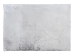Tapete shaggy pelos compridos efeito pele 160 x 230 cm cinza - BUNNY