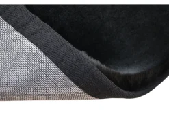 Tapete shaggy pelos compridos efeito pele 160 x 230 cm preto - BUNNY