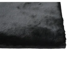 Tapete shaggy pelos compridos efeito pele 160 x 230 cm preto - BUNNY