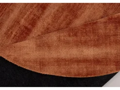 Tapete tecido à mão em viscose 150x150 cm cobre Star