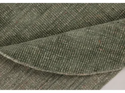 Tapete UNI às riscas em viscose e lã 120x120 cm verde Venus