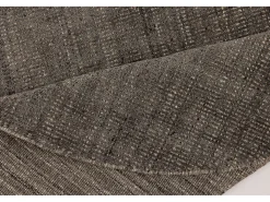 Tapete UNI às riscas em viscose e lã 150x150 cm antracite Venus