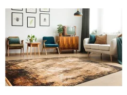 Tapete 170x120cm, design E409E na cor dourada - Conforto e elegância para o seu interior.