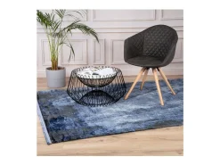 Tapete 150x80cm, design E409E na cor azul - Conforto e elegância para o seu interior.