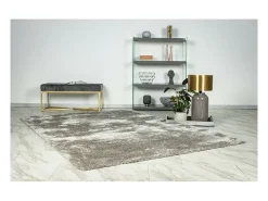 Tapete 150x80cm, design G008R na cor prata - Conforto e elegância para o seu interior.