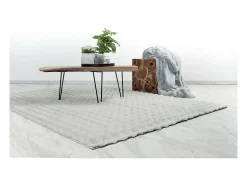Tapete 170x120cm, design H008Y cor prata - Conforto e elegância para o seu interior