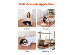 Tatame Japonês SucceBuy - Colchão Tatame Dobrável em Rattan Natural 203 x 99 cm