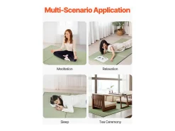 Tatame Japonês SucceBuy Tapete Tatame Japonês Dobrável Twin Size Colchão Antiderrapante de Junco
