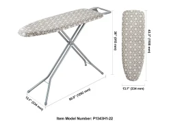 Tábua de Engomar SucceBuy, Grande Superfície de Engomar, 129,5 x 33 Cm, Tábua de Engomar de 4 Camadas